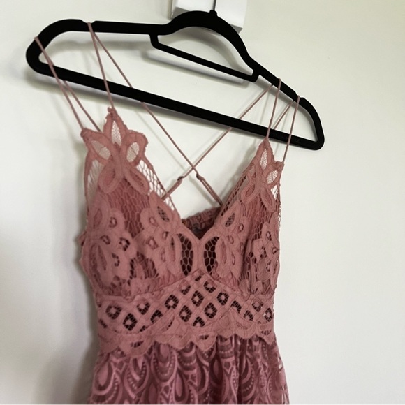 Free People FP One Adella Burnout Dress Pink NWOT JB - Picture 7 of 12